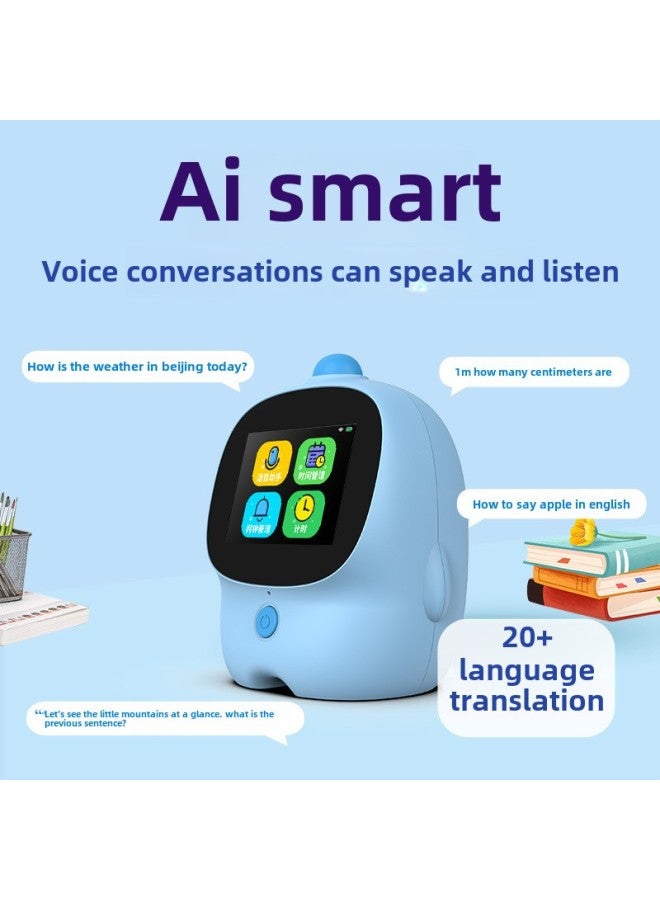 AI Time Manager Smart Alarm Clock Learning Learning Special Electronic Clock Early Education Robot-Specifications:Blue - Image 4