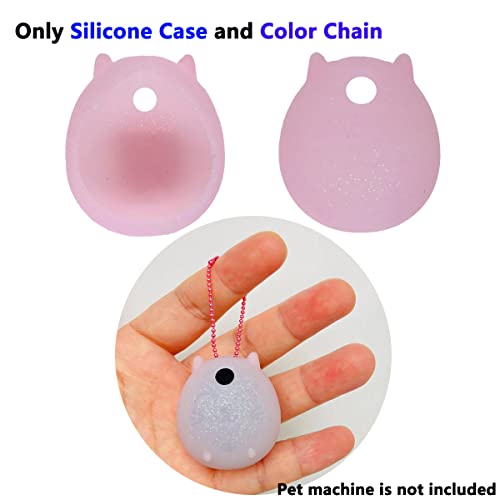 JCHPINE Silicone Cover Case for Jujutsu Kaisen Tamagotchi Nano, Protective Sleeve Skin for Tamagotchi Hello Kitty and for PAC-Man Device Interactive Game Machine(Only Cover) (Transparent Pink) - Image 2