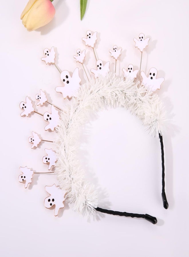 NVENF Halloween Headbands for Women Spooky Witch Ghost Headbands Gothic Halloween Accessories Costume Outfits Party Favors Decors Gifts (Pattern C) - Image 4
