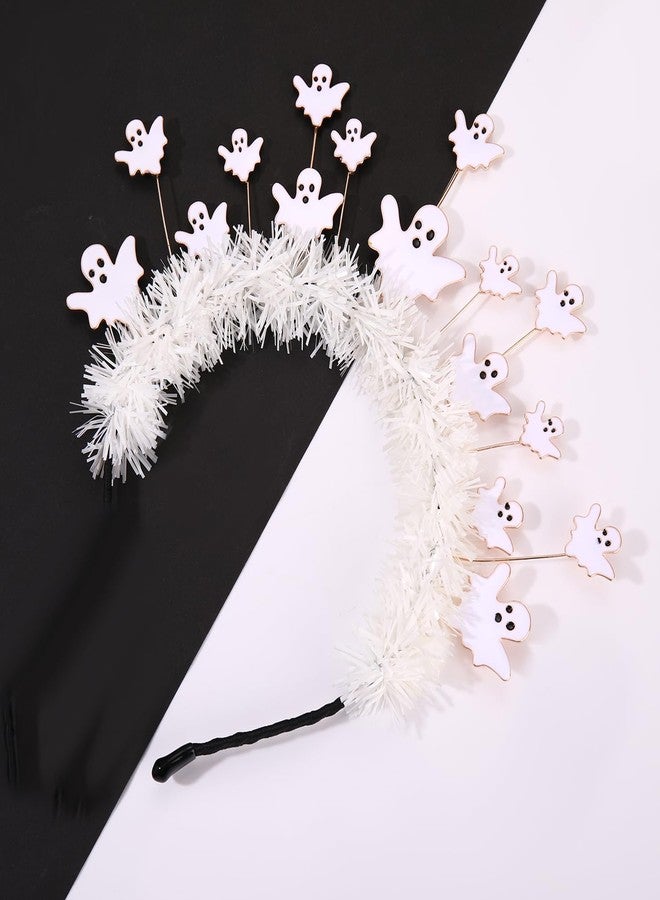 NVENF Halloween Headbands for Women Spooky Witch Ghost Headbands Gothic Halloween Accessories Costume Outfits Party Favors Decors Gifts (Pattern C) - Image 5