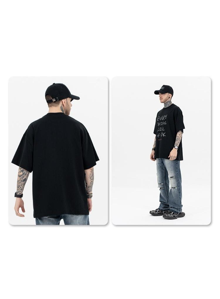 Creative Letters Simple And Versatile Casual Short-sleeved T-shirt - Image 2