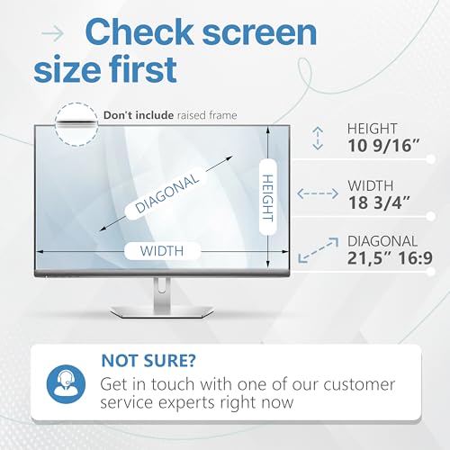 VINTEZ 21.5 Inch 16:9 Privacy Screen for Computer Monitor and Laptop - Anti Glare Protector Film Blue Light Filter Eye Protection - Computer Screen Privacy Shield, [1 Pack] - Image 4
