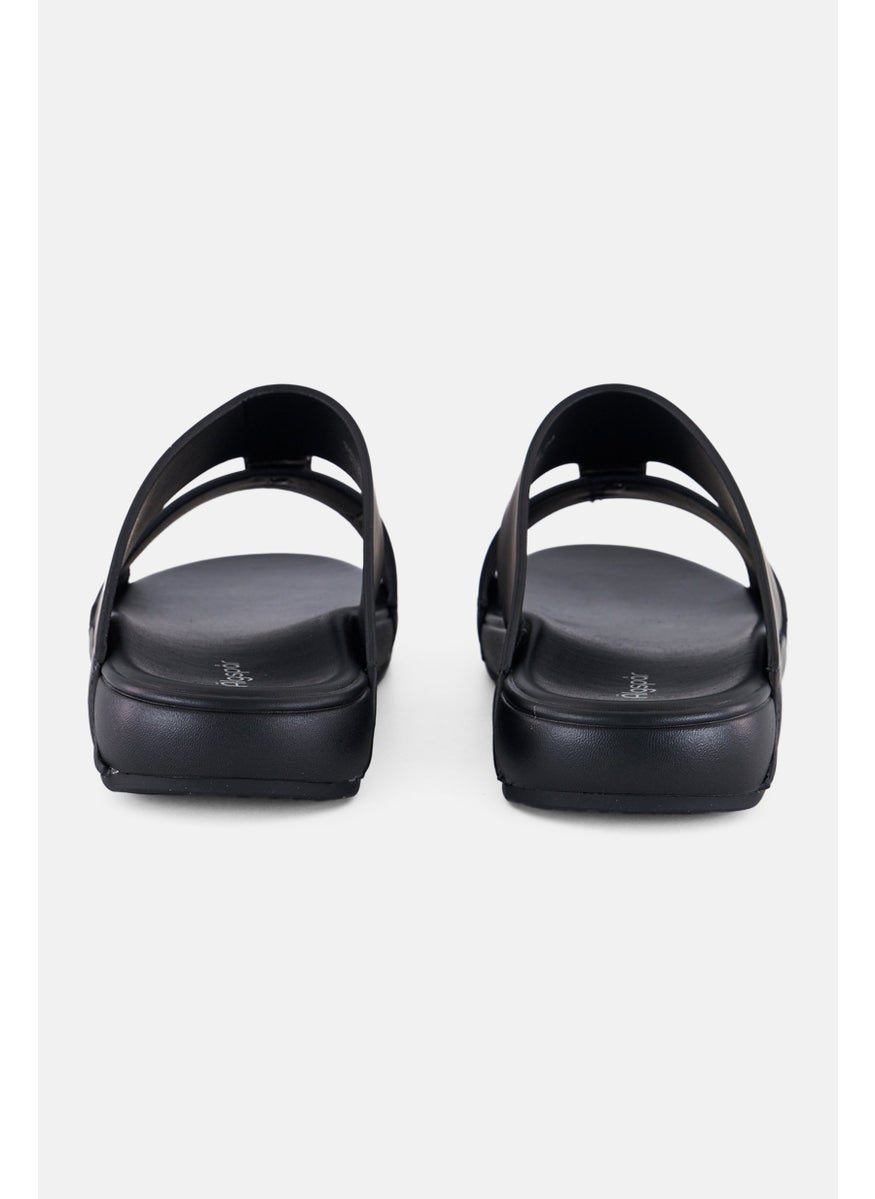 Algspar Men 2 Strap Slip On Arabic Sandals, Black  - Image 3