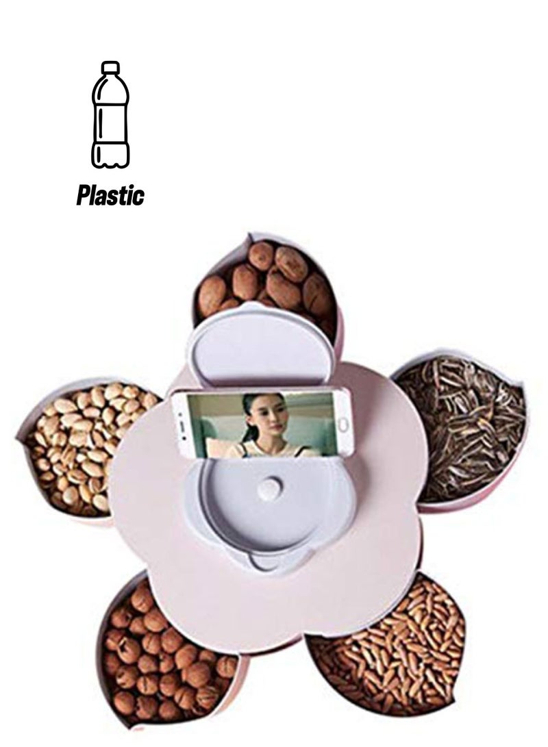 Flower Petal Candy Storage Box Pink/White - Image 1