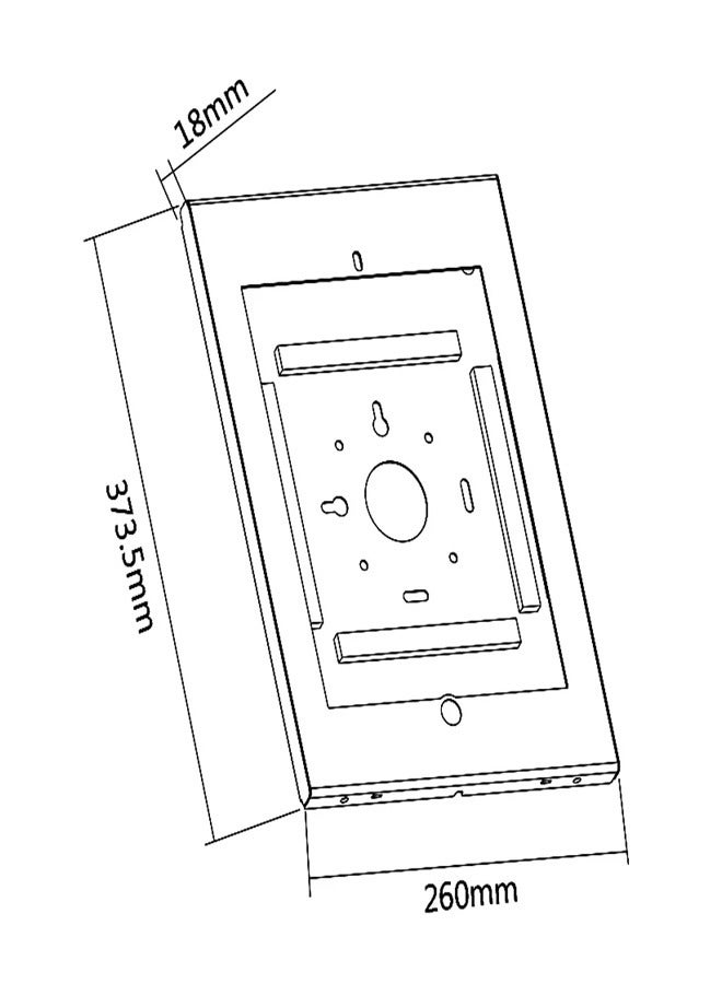 سكيل تك SH 2601L حافظة حائطية مضادة للسرقة لجهاز iPad Pro مقاس 12.9 بوصة (الجيل الأول/الثاني)، VESA 75x75، سعة تحميل 1 كجم - أبيض - Image 2