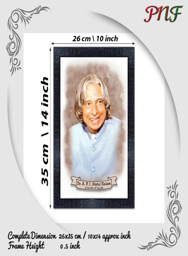 pnf Dr. A. P. J. Abdul Kalam painting art Wood Frames with Acrylic Sheet (Glass) p-164-(10 * 14inch,Multicolour,Synthetic) - Image 2