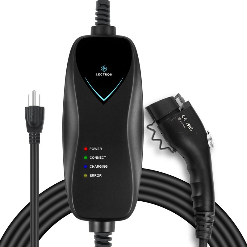 Lectron EV Charger, 16 ft Extension Cord & J1772 Cable - Portable Electric Car Charger for J1772 EVs and Plug-in Hybrid Vehicles - Image 1