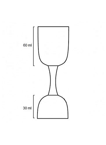NJ NJ Rose Gold Premium High Class Peg Measure W/O Handle, Jigger 30 and 60 ml, Peg Measurer, Shot Glass, Drink Measuring Bar Tool Jigger :1 PCS  - Image 2