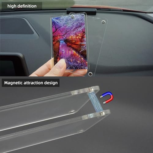 XMALL 2Pcs Car Picture Holder, Suitable for car Visor, Universal for Any Vehicle Model, Show Personal or Family Photos, Great Gift for Drivers, Car Accessories, Polaroid Photo Frame, 4.7"X3.1" - Image 4