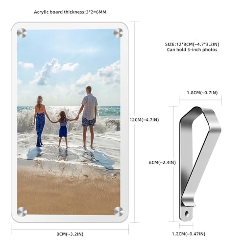 XMALL 2Pcs Car Picture Holder, Suitable for car Visor, Universal for Any Vehicle Model, Show Personal or Family Photos, Great Gift for Drivers, Car Accessories, Polaroid Photo Frame, 4.7"X3.1" - Image 2