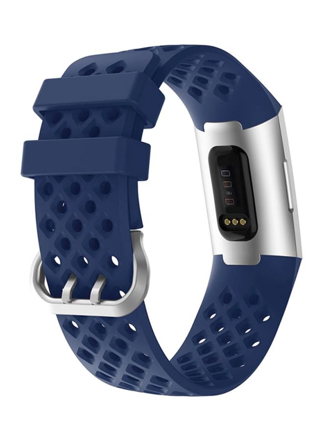 Voberry Replacement Strap Band For Fitbit Charge 3 Navy - Image 3