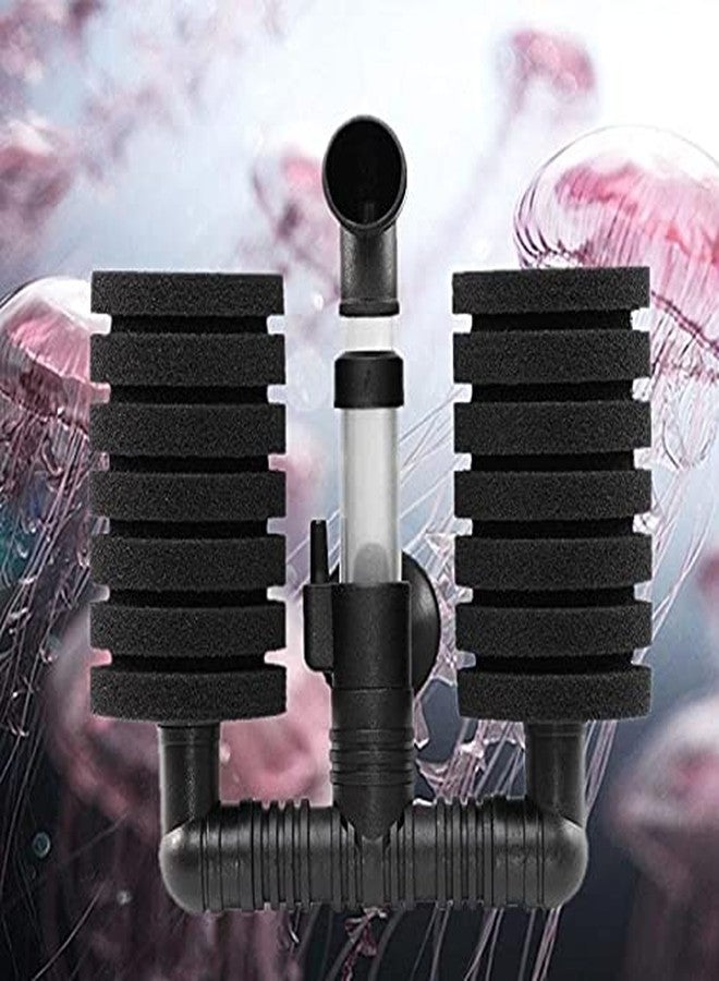 فلتر إسفنجي بيولوجي لحوض السمك من VAYINATO®، مزدوج - فلتر داخلي من الإسفنج لصغار سمك البيتا والروبيان والأسماك المتوسطة - للمياه العذبة والمالحة (XY-2831) (أسود) من Petzlifeworld - Image 4