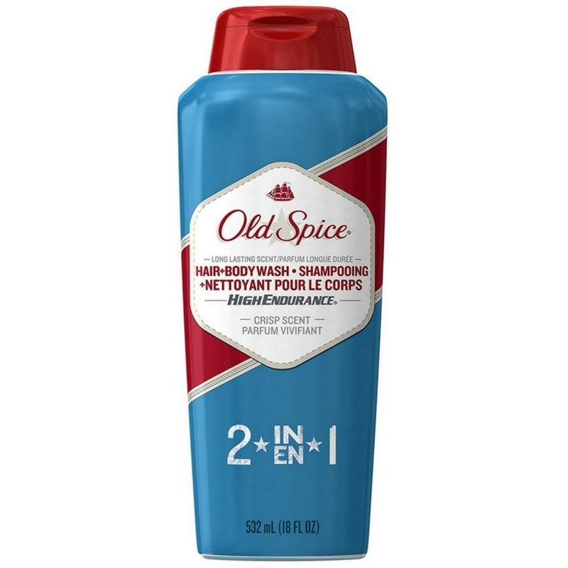 Old Spice High Endurance Hair & Body Wash 18 oz (Pack of 2)