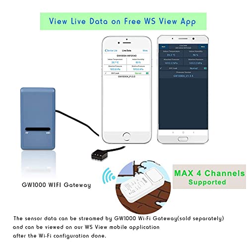 Ecowitt WH55 Wireless Water Leak Detection Sensor with Loud Audio Alarm - Image 2