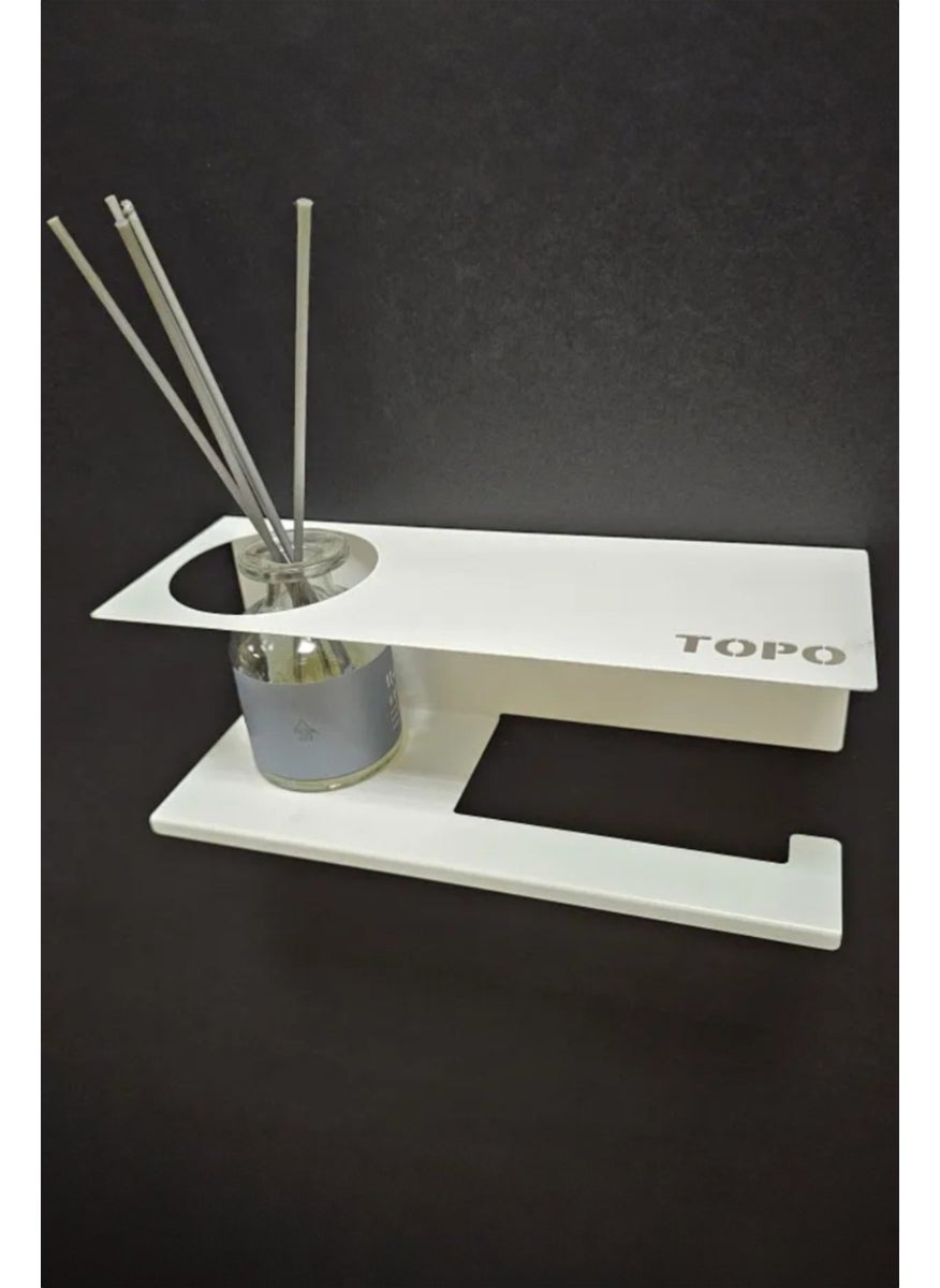 3Art Metal - Decorative Metal Adhesive Toilet Roll Holder - Modern Toilet Paper Hanger - Bathroom Holder - Image 1