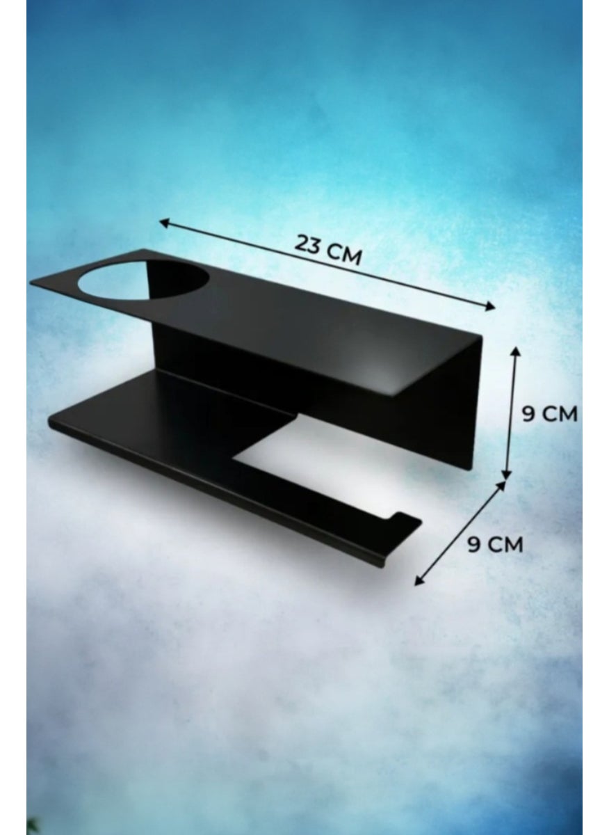 3Art Metal - Decorative Metal Adhesive Toilet Roll Holder - Modern Toilet Paper Hanger - Bathroom Holder - Image 1