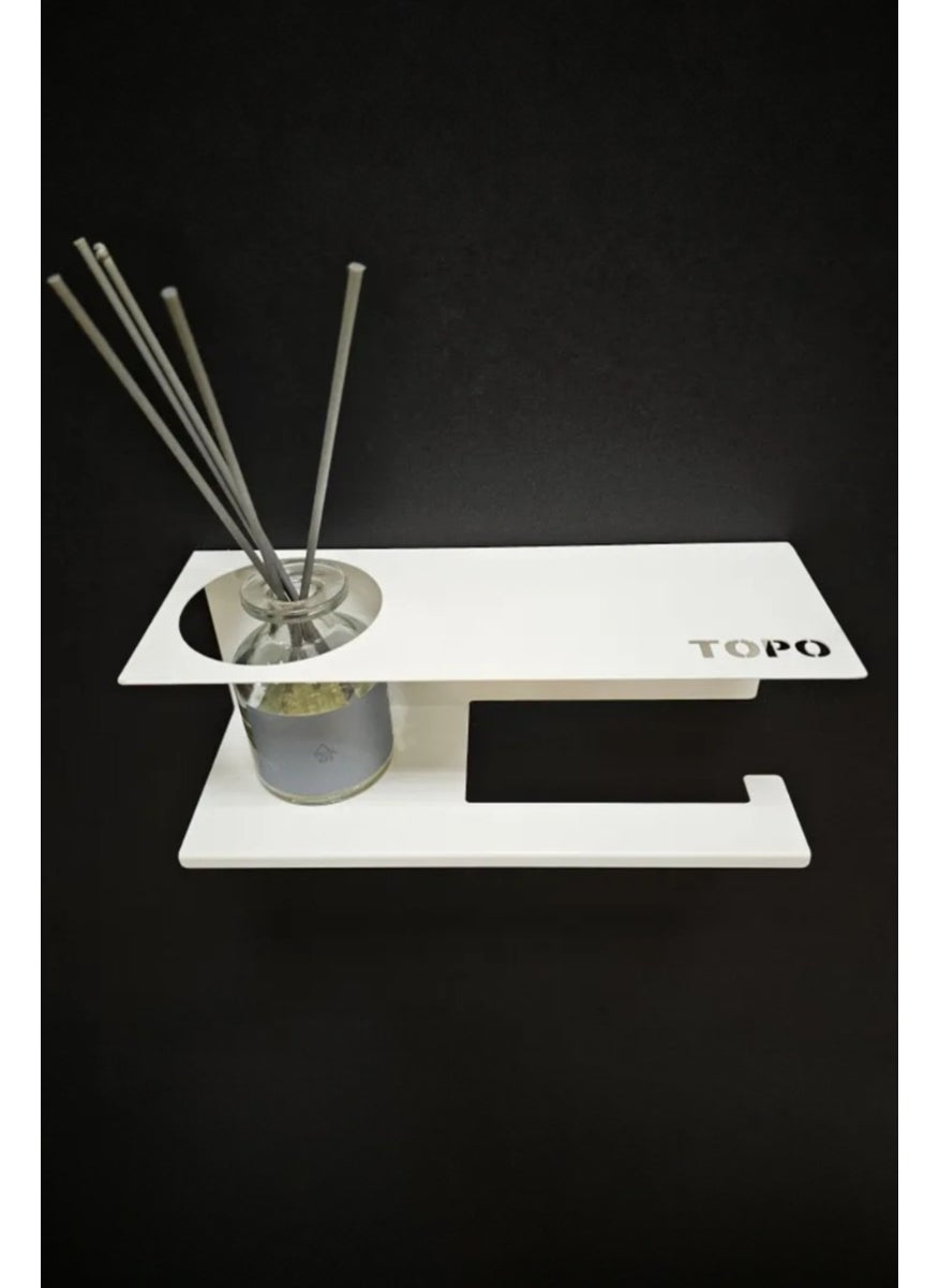 3Art Metal - Decorative Metal Adhesive Toilet Roll Holder - Modern Toilet Paper Hanger - Bathroom Holder - Image 1