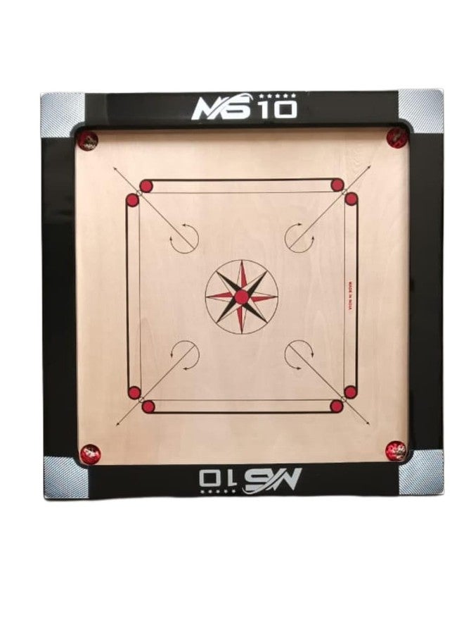 MS 10 Champion Carrom Board for Adults, 36 inch, Full Size, Smooth Surface, Gloss Finish Board, 3 inch Border with Wooden Coins, Striker and Magic boric Powder, Professional Carrom Board - Image 1