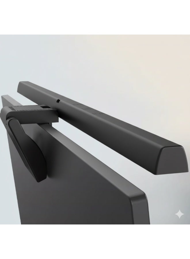 عام مصباح شاشة كمبيوتر وألعاب للعناية بالعين بدون وهج الشاشة، إضاءة مهام للقراءة الإلكترونية مع تحكم باللمس، 3 درجات حرارة لونية قابلة للتعتيم مع مؤقت 60 دقيقة، يعمل عبر منفذ USB، مناسب للمكتب والمنزل، طول 33 سم، لون أسود - Image 4