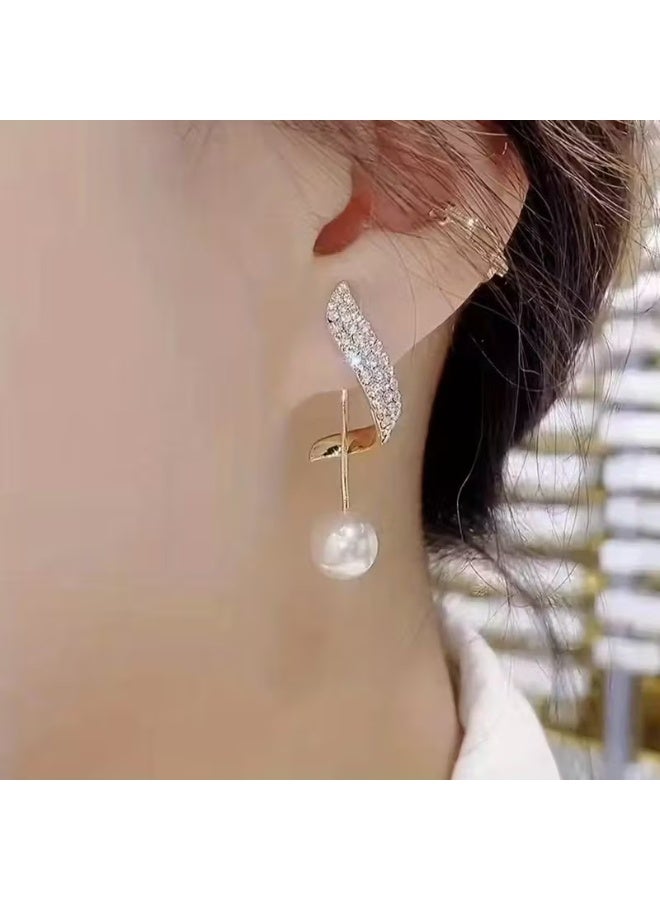 Goolsky 1 Pair Women'S Elegant Hanging Earrings - Minimalist Geometric Drop Earrings with Cascading Synthetic Gems, Everyday & Formal Jewelry for Weddings, Anniversaries, Parties - Year-Round Luxury Gift for Women, Party Accessories, Sophisticated Design - Image 5
