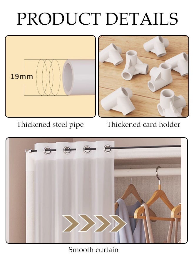 DUNISO Portable Wardrobe Closet, Clothes Storage Organizer for Home,  Freestanding Closet Organizer, Portable Closet Organizer with Non-woven Fabric Quick and Easy to Assemble Extra Strong and Durable - Image 3