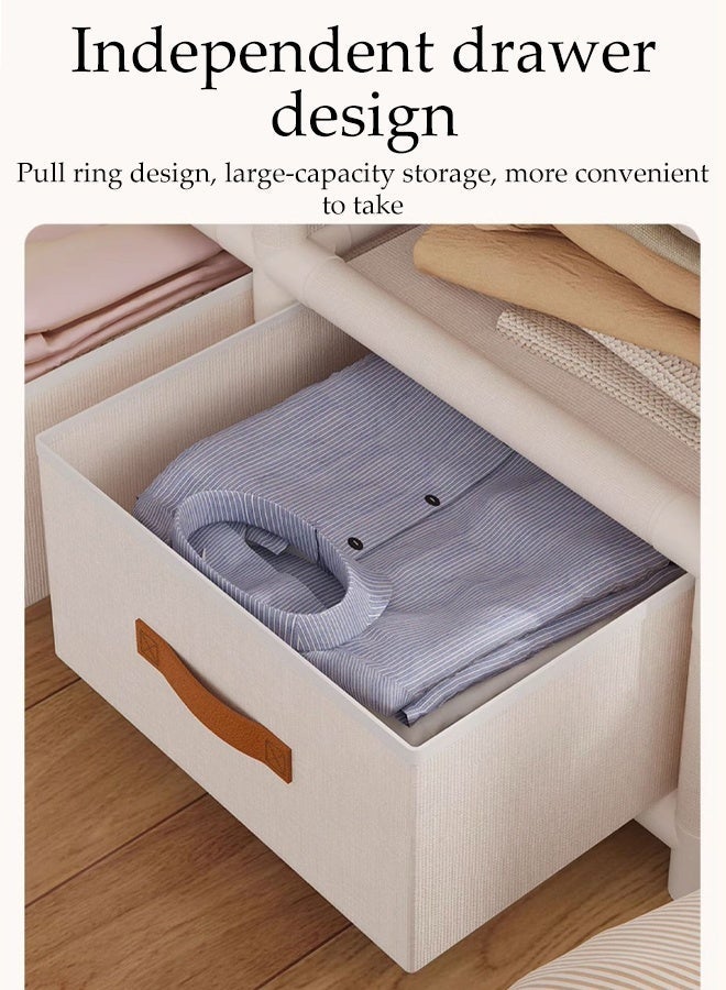 DUNISO Portable Wardrobe Closet, Clothes Storage Organizer for Home,  Freestanding Closet Organizer, Portable Closet Organizer with Non-woven Fabric Quick and Easy to Assemble Extra Strong and Durable - Image 4