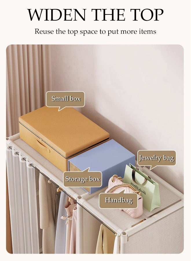 DUNISO Portable Wardrobe Closet, Clothes Storage Organizer for Home,  Freestanding Closet Organizer, Portable Closet Organizer with Non-woven Fabric Quick and Easy to Assemble Extra Strong and Durable - Image 5