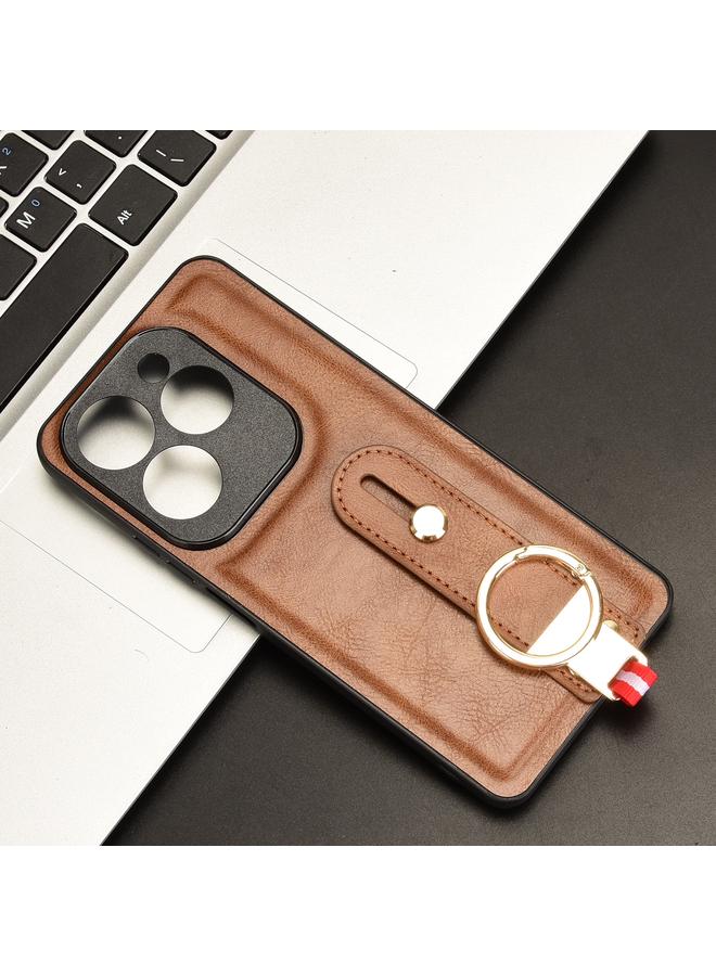 إيروريكس جراب خلفي من الجلد لهاتف Tecno Spark 20 Pro 4G مع سوار معصم - Image 2