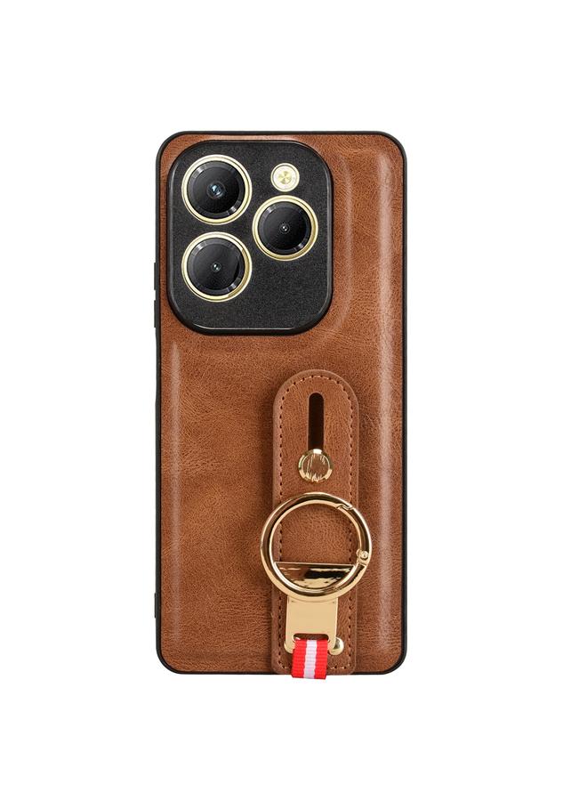 إيروريكس جراب خلفي من الجلد لهاتف Tecno Spark 20 Pro 4G مع سوار معصم - Image 3