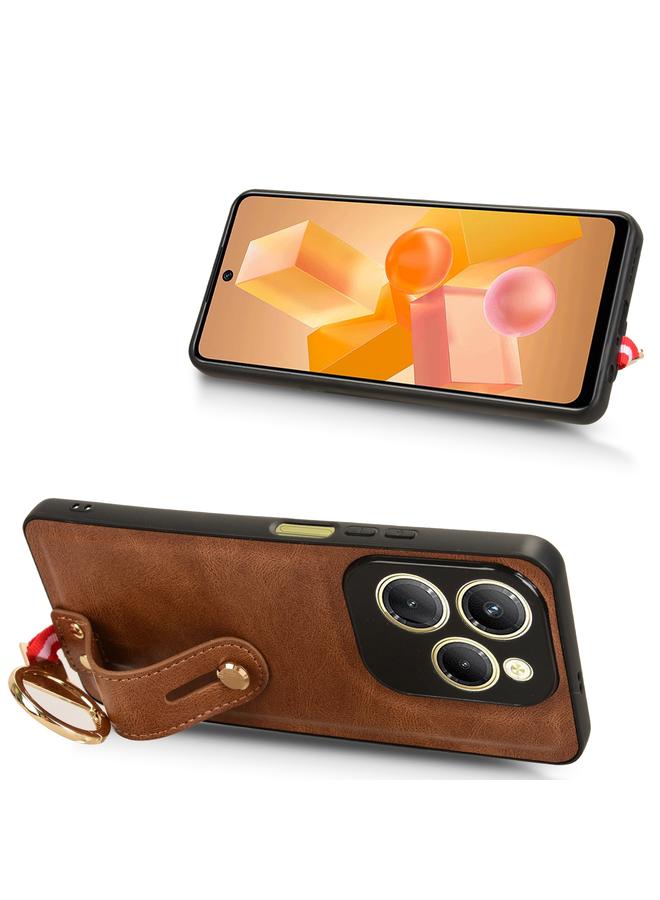 إيروريكس جراب خلفي من الجلد لهاتف Tecno Spark 20 Pro 4G مع سوار معصم - Image 4