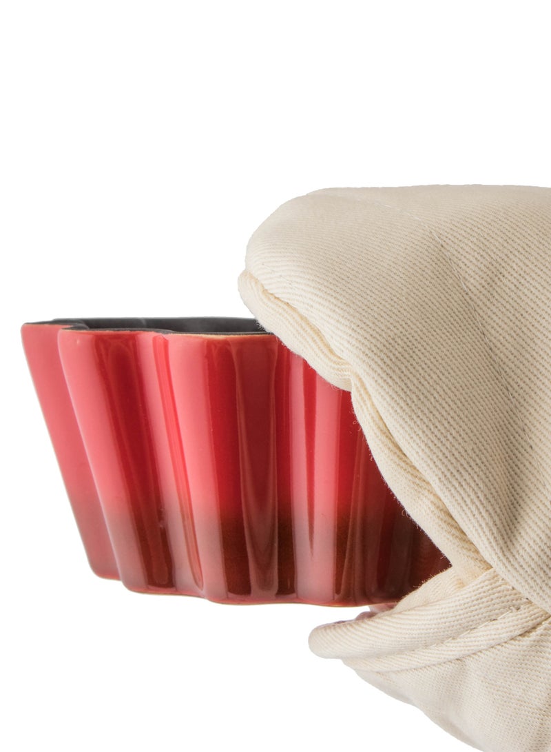 Dania Beige cloth and silicone thermal insulating gloves  - Image 3