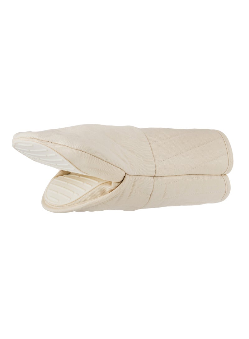 Dania Beige cloth and silicone thermal insulating gloves  - Image 2