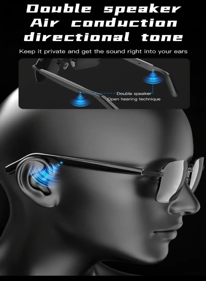 SG-12 PRO Smart Wireless Bone Conduction Glasses, Bluetooth 5.4, Hi-Fi Stereo Sound, Touch Control, Type-C Charging, Built-in Mic, Lightweight Sports Eyewear for Running, Cycling, Gaming  Outdoor Activities - Image 4