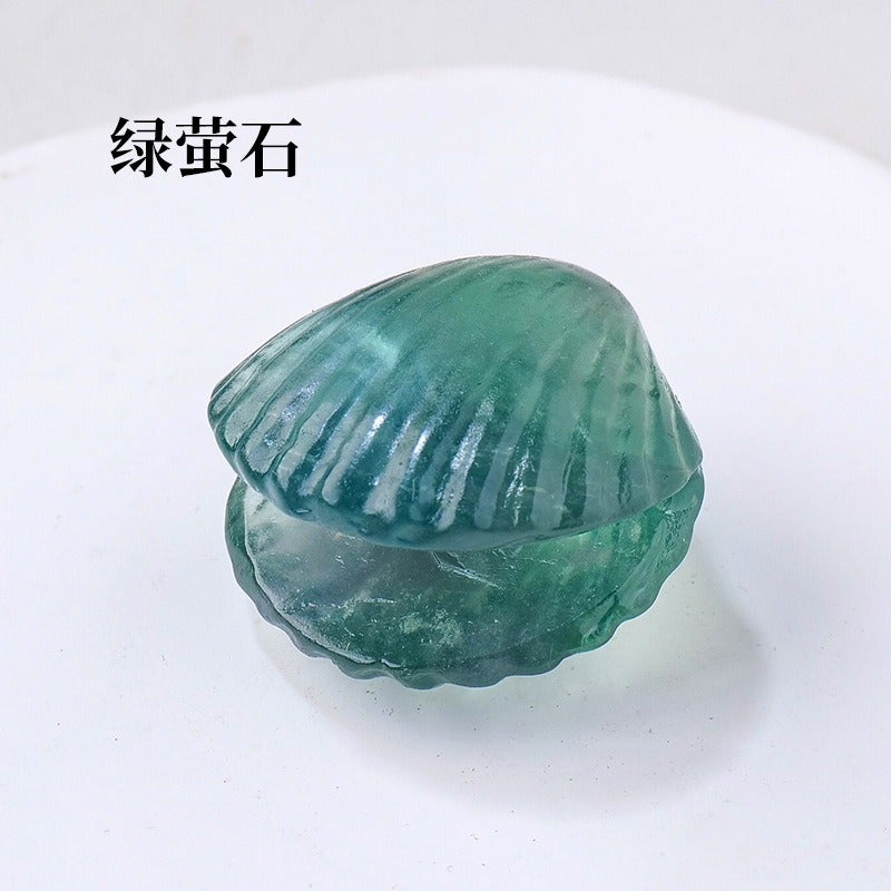 Natural Agate Shell Carving Crystal Raw Stone Specimen for DIY Home Decor Accessories