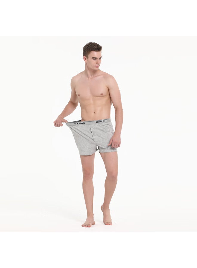Bxman Pure Cotton Loose Men's Boxer Briefs Knitted Stretch Plus Size 2-pack Ek0203 Xxl - Image 2