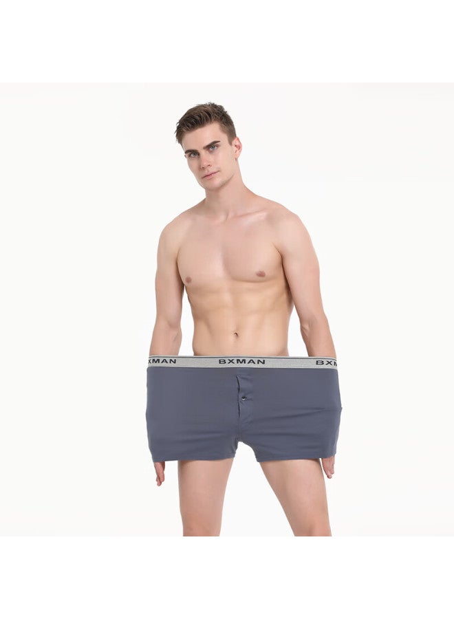 Bxman Pure Cotton Loose Men's Boxer Briefs Knitted Stretch Plus Size 2-pack Ek0203 Xxl - Image 3
