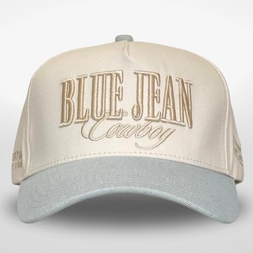 CITRUSY Vintage Western Trucker Hat | Men & Women | Embroidered Trendy Caps | Country Cute Hats for Cowgirls & Cowboys | Camo Denim Cotton Styles | Snapback Hat (Blue Jean Cowboy | Denim) - Image 2