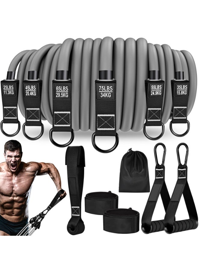 ZERIFAM Resistance Bands Set, 300LBS Heavy Exercise Bands with Handles, Fitness Bands for Working Out, Workout Bands for Men, Weight Bands Set for Muscle Training, Strength, Slim, Yoga, Home Gym Equipment - Image 1