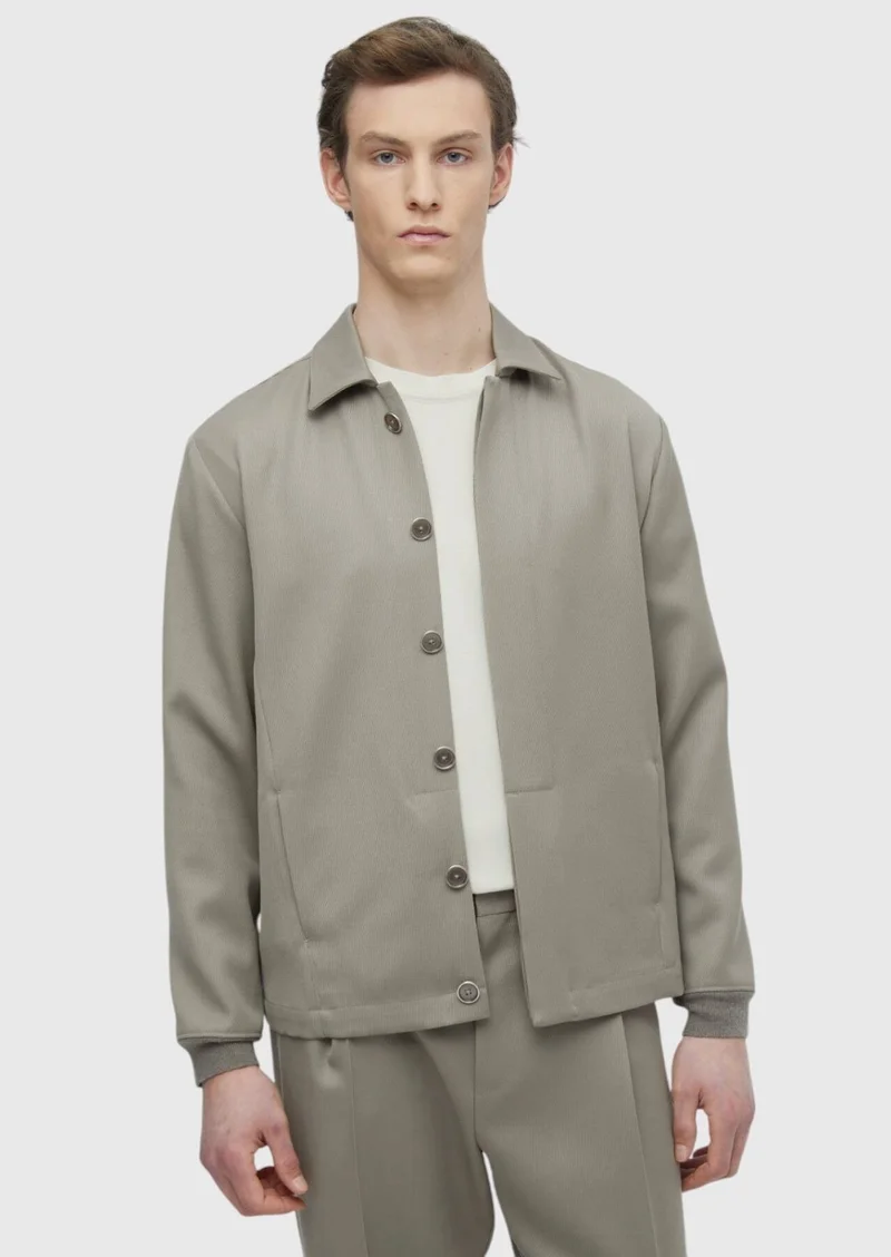 RAMSEY Beige Plain Comfort Fit 100% Wool Suit
