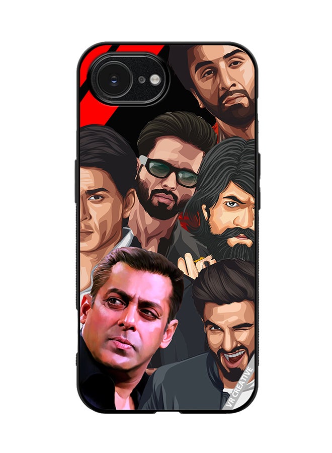 Protective Case Cover For Apple iPhone 16e Bollywood Actors Design Multicolour