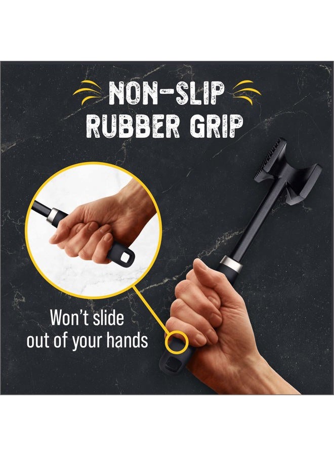 Checkered Chef Meat Tenderizer. Best Hammer/Mallet Tool/Pounder For Tenderizing Steak,Beef And Poultry. Solid Metal Construction With Rubber Comfort Grip Handle. 100% Dishwasher Safe. - Image 5