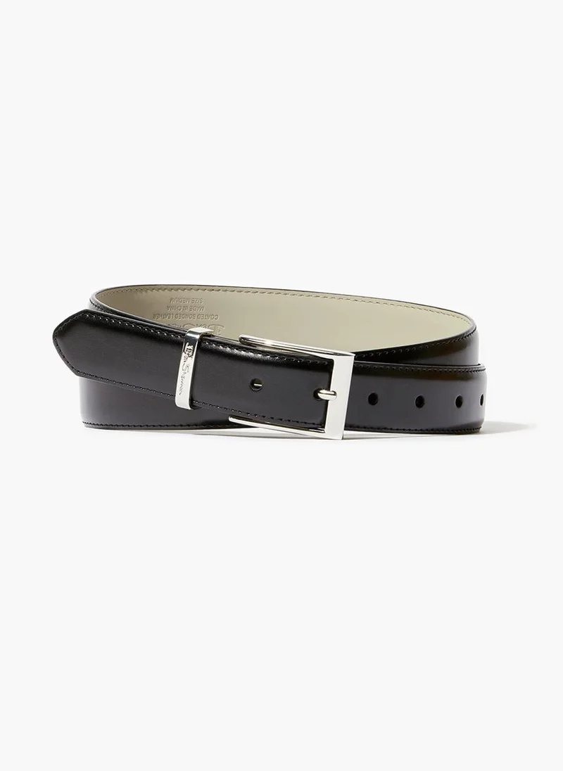 Matalan Ben Sherman Black Real Leather Belt