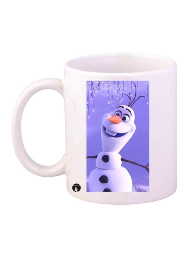 RYN Frozen Printed Coffee Mug White/Blue