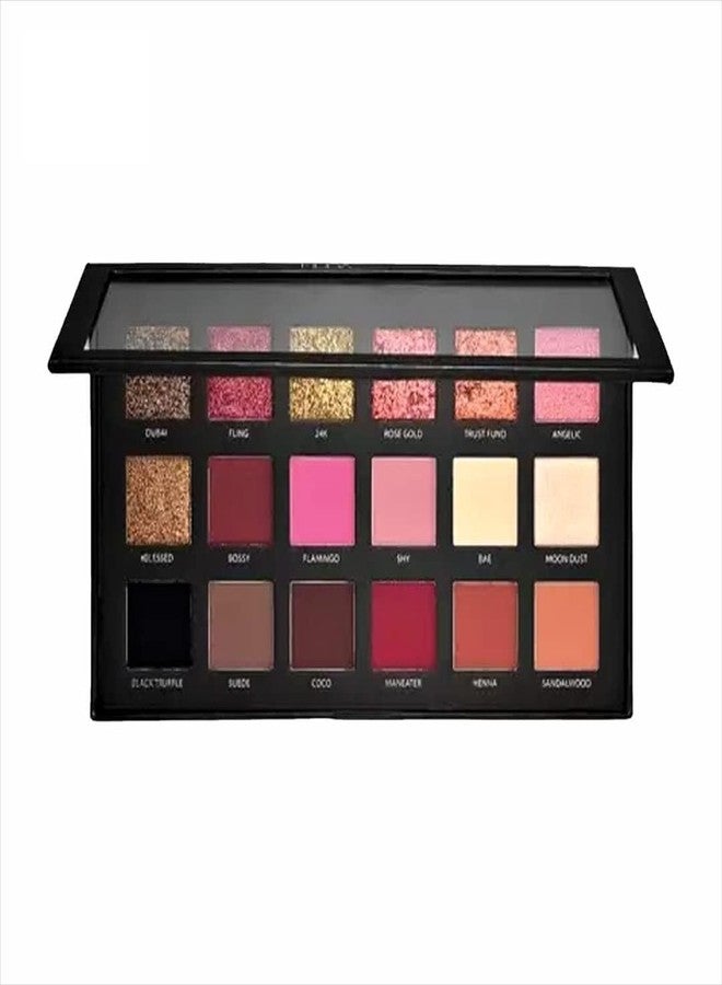 M/S DALIP & SONS Rosegold & Nude Eyeshadow with 5pcs Brushes,Eyeliner & 2pcs Puff - Image 2