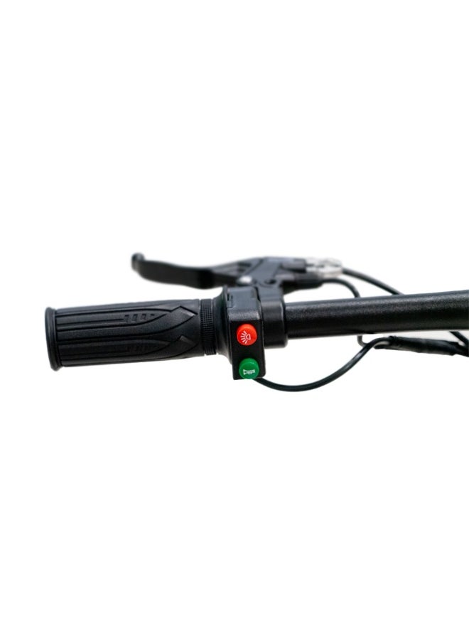 Crony E-Scooter for Adults, 500W Brushless Motor, 30-35KM/H Max Speed,48V 10AH Battery, 25-30KM Range,  Foldable Design Electric Scooter, 12” Off-Road Rubber Tires, Front Suspension, Dual Disc Brakes, LED Headlamp, Rear Luggage Tray, Lightweight Aluminum Frame, Portable Urban Commuter Electric Motorcycle, Compact Travel Citycoco Scooter for Heavy Riders,  JL005-02 Black  - Image 5