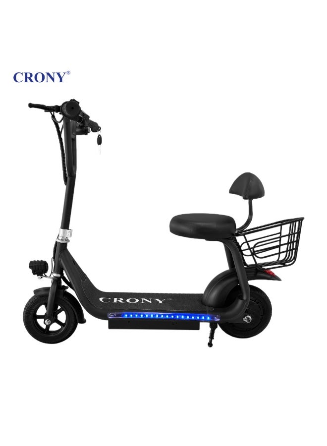 كروني سكوتر كهربائي للبالغين، محرك بدون فرشاة ٥٠٠ واط، سرعة قصوى ٣٠-٣٥ كم/ساعة، بطارية ٤٨ فولت ١٠ أمبير/ساعة، مدى ٢٥-٣٠ كم، تصميم قابل للطي، إطارات مطاطية للطرق الوعرة ١٢ بوصة، نظام تعليق أمامي، فرامل قرصية مزدوجة، مصباح أمامي LED، صندوق خلفي للأمتعة، هيكل من الألومنيوم خفيف الوزن، دراجة نارية كهربائية محمولة للتنقل في المناطق الحضرية، سكوتر سيتي كوكو صغير الحجم للسفر للركاب ذوي الوزن الثقيل، Jl005-02 أسود - Image 3