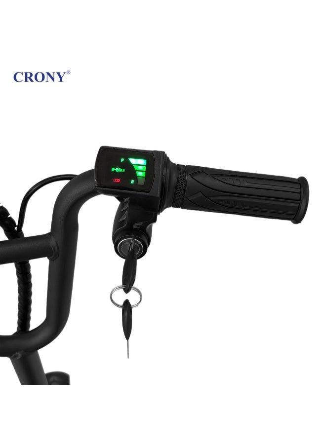 كروني سكوتر كهربائي للبالغين، محرك بدون فرشاة ٥٠٠ واط، سرعة قصوى ٣٠-٣٥ كم/ساعة، بطارية ٤٨ فولت ١٠ أمبير/ساعة، مدى ٢٥-٣٠ كم، تصميم قابل للطي، إطارات مطاطية للطرق الوعرة ١٢ بوصة، نظام تعليق أمامي، فرامل قرصية مزدوجة، مصباح أمامي LED، صندوق خلفي للأمتعة، هيكل من الألومنيوم خفيف الوزن، دراجة نارية كهربائية محمولة للتنقل في المناطق الحضرية، سكوتر سيتي كوكو صغير الحجم للسفر للركاب ذوي الوزن الثقيل، Jl005-02 أسود - Image 5