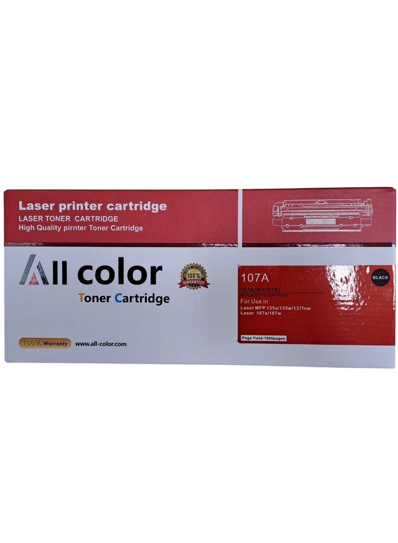 اول كلور خرطوشة حبر متوافقة QP W1107A 107A لطابعة HP LaserJet 107a MFP 135a 135w 137fnw 107w 107 w1107 1107a بديلة عالية الجودة للمكتب. - Image 1