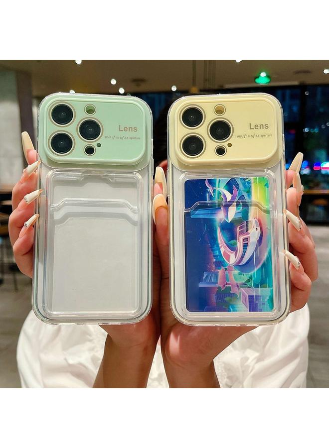 اس-توب جراب هاتف iPhone 15 كبير الحجم من البولي يوريثين الحراري الهجين مع فتحة بطاقة - Image 4