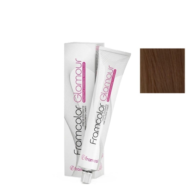 Framesi Morphosis Framesi FramColor Glamour 5.46 Light Amber Chestnut 100ml – Professional Warm Light Brown Hair Color - Image 1